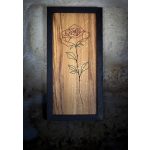 Vörös rózsa mintás falikép